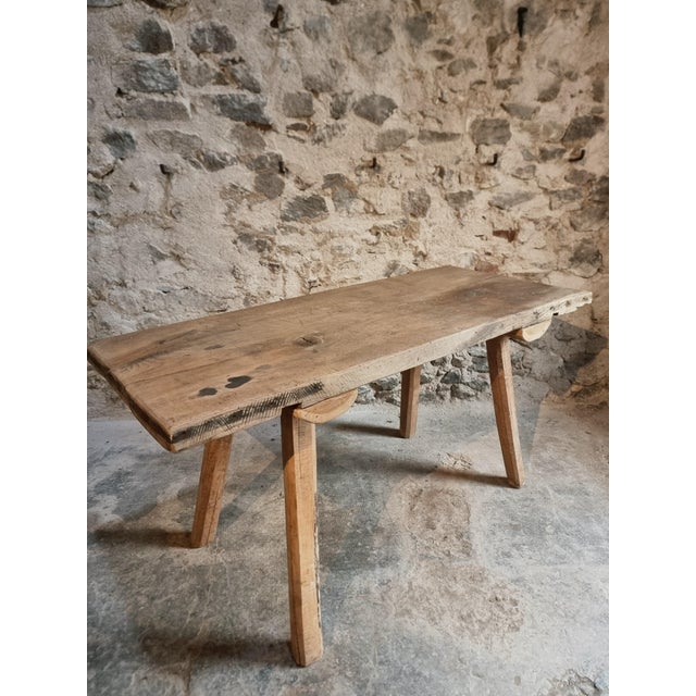Primitive Oak Worktable, Hungary, 1910s For Sale - Image 10 of 17