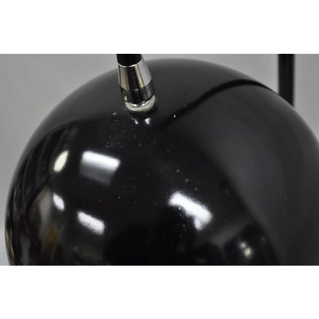 Vintage Mid Century Modern Black Arc Chrome Metal Table Desk Lamp For Sale In Philadelphia - Image 6 of 9