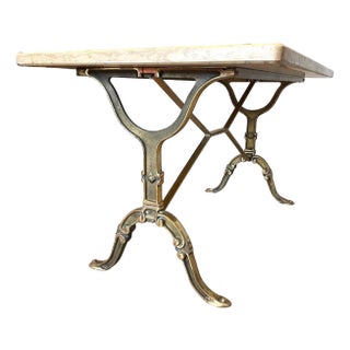 Golden Cast Iron Bistro Table For Sale