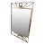 1960s Modernist Solid Brass Rectangular Italian Wall Mirror by Luciano Frigerio For Sale