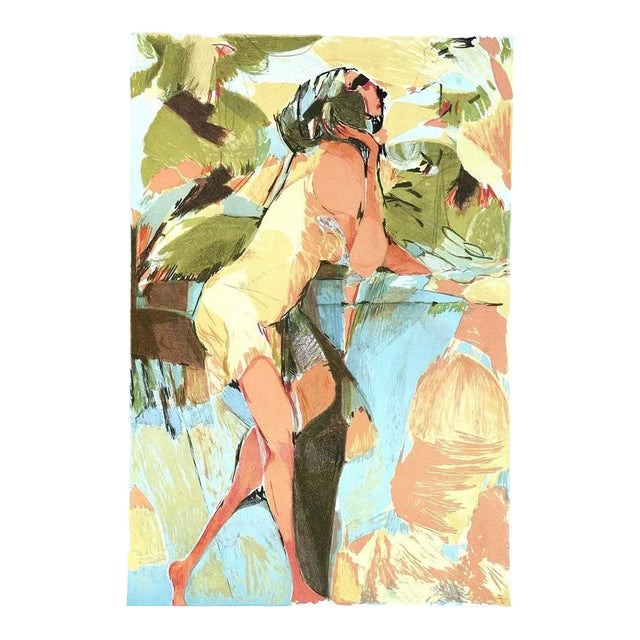 Woman - Original Lithograph by Ugo Rambaldi - 1970s 1970s For Sale