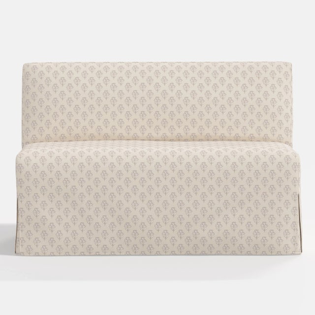 Cloth & Company Stoffer Home x Cloth & Company Lindy Slipcover Dining Banquette in Francie Cream For Sale - Image 4 of 6