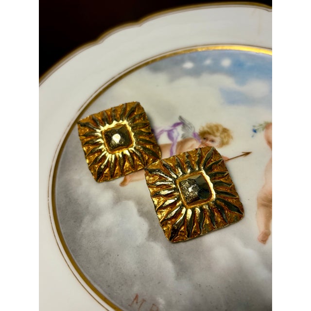 Vintage Earrings Clips by Jean Patou, 1980s, Set of 2 For Sale - Image 6 of 13