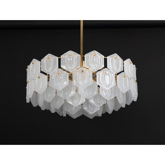 Gilt Brass and Crystal Glass Chandelier from Kinkeldey, Germany, 1970s For Sale - Image 17 of 18