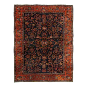 Navy Blue Persian Antique Sarouk
