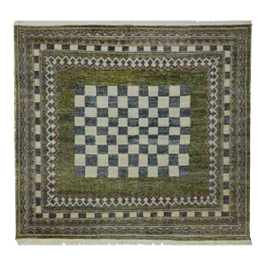 Ward + Gray Checkmate HandKnotted 100% Ghazni Wool Rug, 8' X 10'