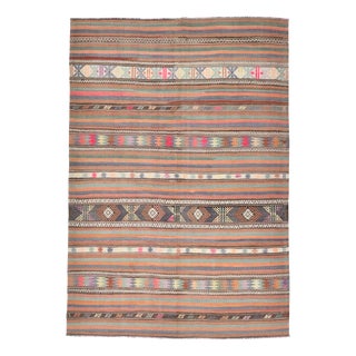 Vintage Turkish Wool Kilim Rug, 1960s For Sale