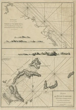 Chart of the Coast of Cochinchina and Plan of Pulo Condor, Vietnam, 1778