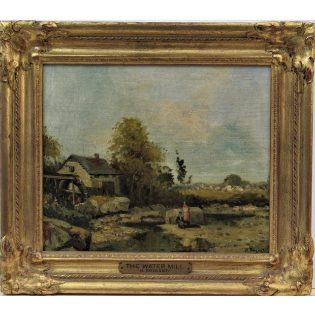Green Nicholas Briganti, The Water Mill, Circa 1900 For Sale - Image 8 of 8