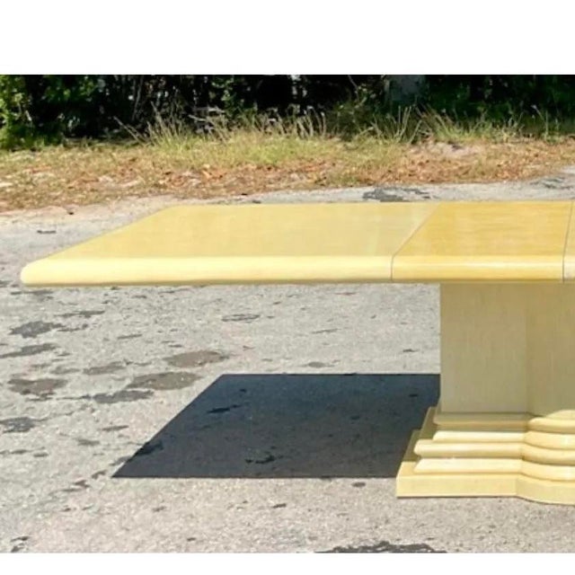 Late 20th Century Vintage Regency Tessellated Bone Dining Table For Sale - Image 12 of 12