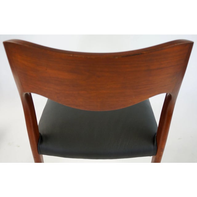 Brown Mid 20th Century Niels Otto Moller Teak Chairs Model 71- Sold Individually For Sale - Image 8 of 12