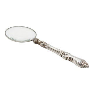 Antique English Sterling Silver Magnifying Glass Hallmarked, Pair Available For Sale