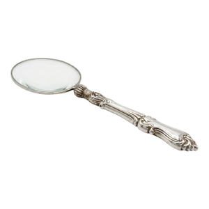 Antique English Sterling Silver Magnifying Glass Hallmarked, Pair Available