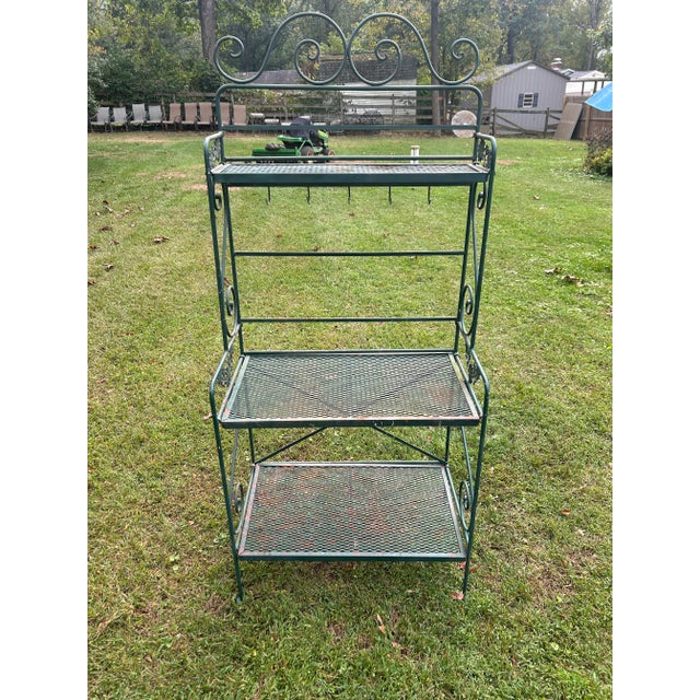 Perfect addition to your outdoor space! It measures 18x32x72 Measurement of each rack 1st 8.5 2nd 29 3rd. 56 One leg is...