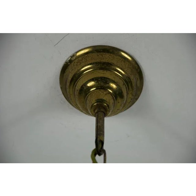 Mid-Century Modern Italian Pendant Lamp in Brass and Glass, 1960s For Sale - Image 17 of 18