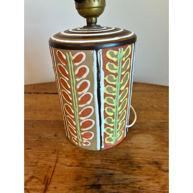 Mid-Century Modern Brutalist Studio Stoneware Pottery Table Lamp Scandinavian 1970’s For Sale - Image 11 of 11