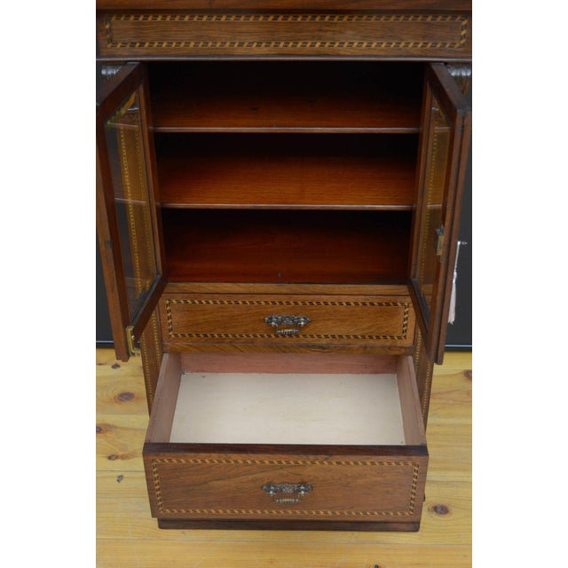 Edwardian Rosewood and Mahogany Cabinet, 1890s For Sale - Image 10 of 16