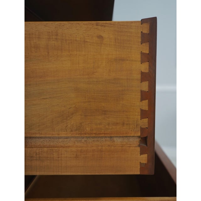 1970s Stickley Queen Anne Cherry Flat Top Highboy For Sale - Image 5 of 18