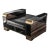 "Semiretta" Ottoman With Bronze, Polished Ebony, Stainless Steel For Sale