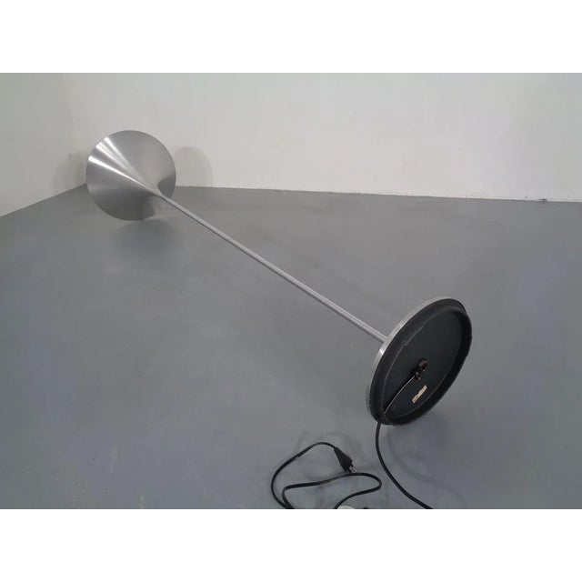 Brush Finished Aluminium Tulip Uplight from Doria, 1960s For Sale - Image 9 of 18