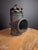 Mid 19th Century Antique Tin Bullseye Candle Lantern Crimped Top Green Painted Belt Lamp For Sale - Image 5 of 18