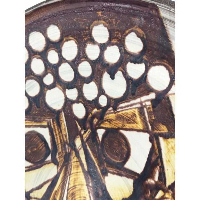 1950s Hand-Painted Cubist Dish, 1950s For Sale - Image 5 of 10