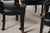 American Late 20th Century Hooker Furniture Ebonized Leather Games Table & Four Cowhide Armchairs For Sale - Image 3 of 17