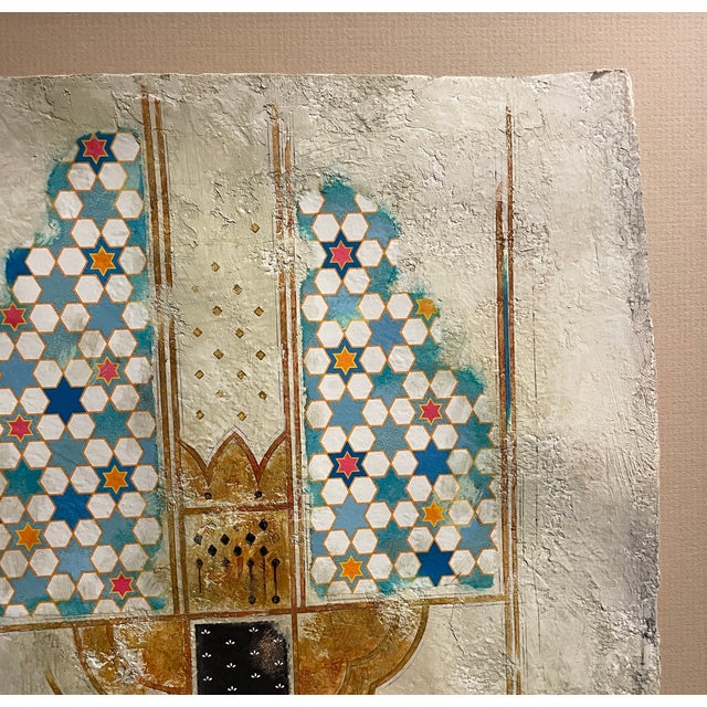 1990s 1997 John Wyandt Lamp Flower Mixed Media For Sale - Image 5 of 9