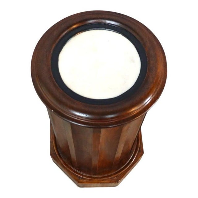 Mid 19th Century Antique Classical Carved Rosewood 1-Door Marble Top Mint Julep Drink Stand C1840 For Sale - Image 5 of 7