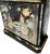 Chinoiserie Rare Vintage Oversized Chinoiserie Emperor Verre Eglomise Black Mirrored Brass Painted 4 Drawer Chests Commodes- A Pair For Sale - Image 3 of 18