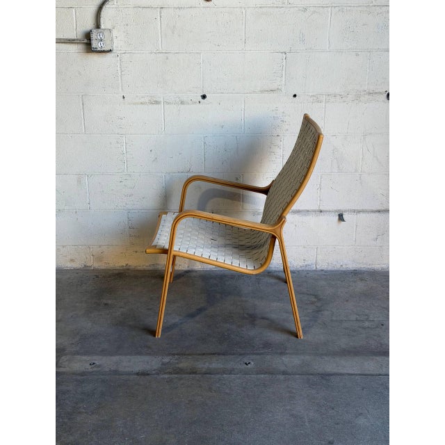 Vintage Swedish bentwood lounge chair designed in the manner of Finn Østergaard, dating to the 1970s. Features a...