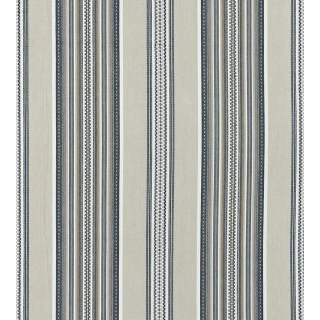 The House of Scalamandré Cyrus Cotton Stripe Fabric, Stone For Sale
