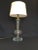 Beautiful Italian table lamp made of lead crystal, entirely ground. From the 70-80s Lamp dimensions: height 64 cm,...