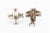 Tiffany Sterling Silver Criss Cross Lever Back Earrings 1990's Pair Of For Sale - Image 10 of 12
