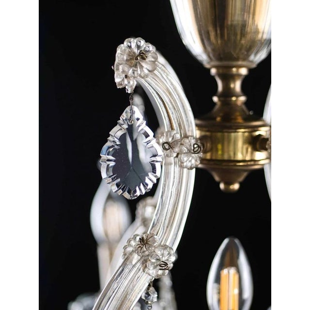 Crystal Theresian Chandelier with 9 Bulbs For Sale - Image 6 of 8
