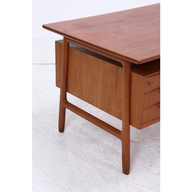 Mid-Century Danish Model 75 Desk in Teak by Gunni Omann for Omann Jun, 1960s For Sale - Image 16 of 18