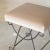 Metal Panoplie Iron Loop Stool, Brown Mohair For Sale - Image 7 of 10