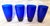 Contemporary Vintage Set of 8 Cobalt Blue Glassware For Sale - Image 3 of 7
