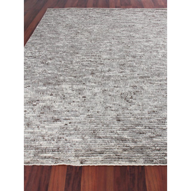Exquisite Rugs Hamilton Hand Knotted Wool Gray & Ivory - 10'x14' For Sale - Image 4 of 8
