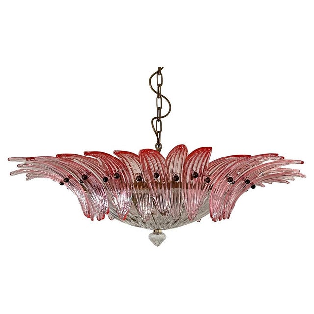Mid-20th Century Pink Murano Chandelier, 1970s, Set of 2 For Sale - Image 16 of 18