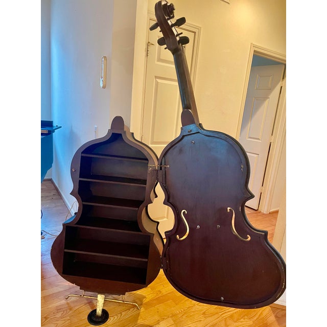 Vintage Cello Bass Fiddle Hidden Bar For Sale - Image 4 of 5