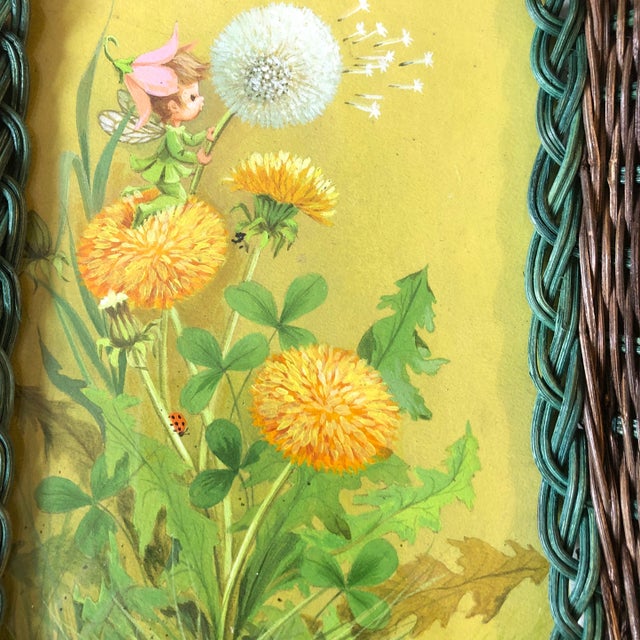 Original 5 x 7 painting on illustration board unsigned estate stamped on reverse (pictured) overall size with vintage...