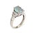 Stylish semi black opal & diamond cocktail ring crafted in 14 karat white gold. The natural opal measures 10mm x 7mm,...