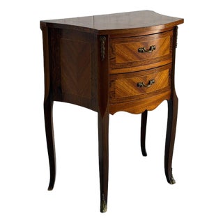 Rosewood and Teak 2-Drawer Entry Table With Cabriole Legs Denmark Mid-Century Modern 1960s For Sale