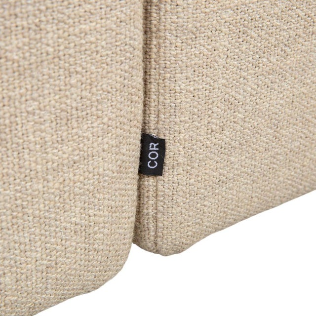 Conseta Corner Sofa in Beige, Cream, and Sand Fabric with Chrome Legs from Cor For Sale - Image 10 of 15