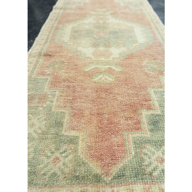 Turkish Mini Rug Oriental Hand Knotted Vintage Rug 1'7" x 3'6" #20742 For Sale In Houston - Image 6 of 8