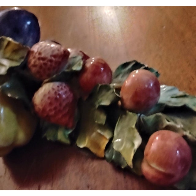 Capodimonte Italian Majolica Fruit Spray Capodimonte For Sale - Image 4 of 7