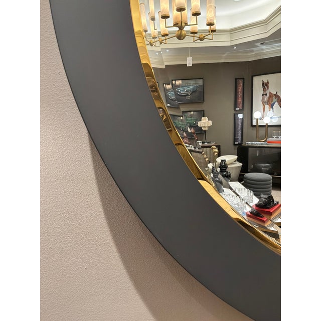 John Richard Round Noir Mirror For Sale - Image 4 of 4
