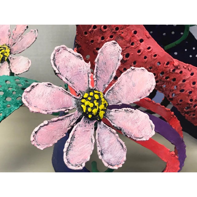 Contemporary 2002 Floral Still Life Metal Sculpture by Louis Cogley For Sale - Image 3 of 9