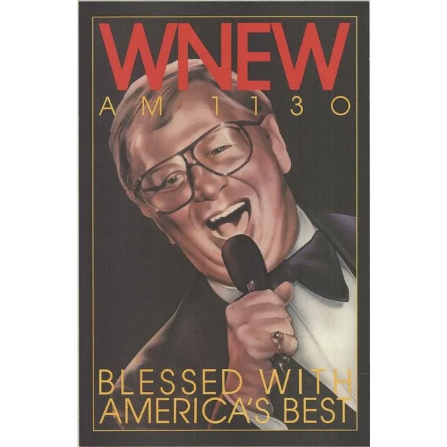 Pop Art Bob Lee Hickson 'WNEW Mel Torme' Yellow,Red,Black Offset Lithograph For Sale - Image 3 of 3